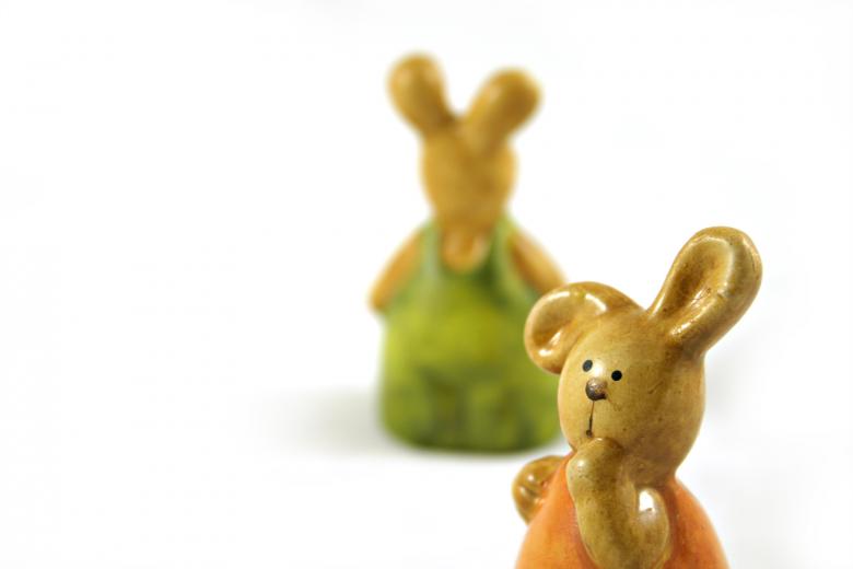Free stock image of Easter rabbits - one closeup created by Bjorgvin