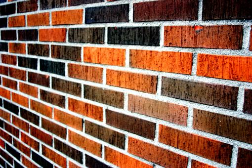 Orange brick wall - Free Stock Photo