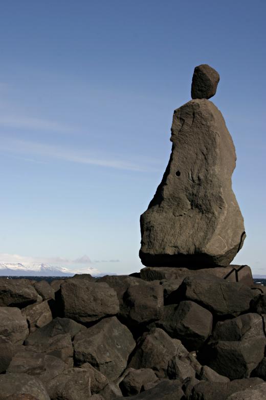 Free stock image of Human like rock sculpture created by Bjorgvin