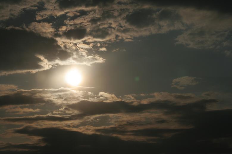 Free stock image of Sun behind clouds created by trevor henry
