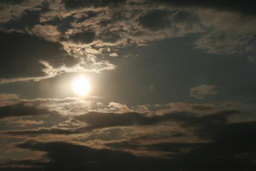Sun behind clouds - Free Stock Photo