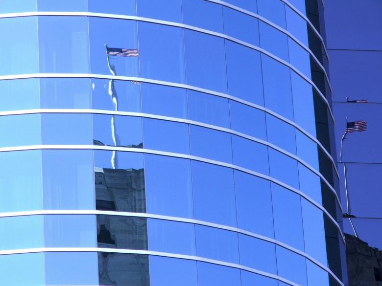 Free stock image of American Flag Reflection created by Heather Elaine Kitchen