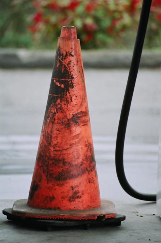 Free stock image of dirty traffic cone created by Tiffany Cooper
