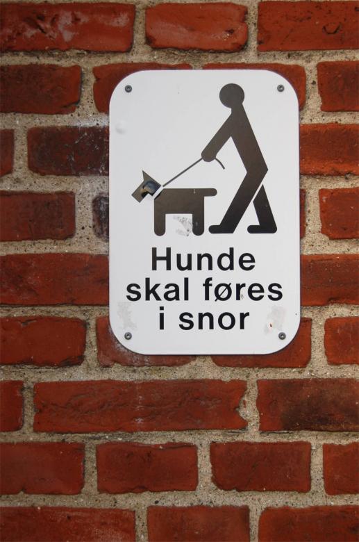 Free stock image of Danish no dogs sign created by Agust Gudbjornsson