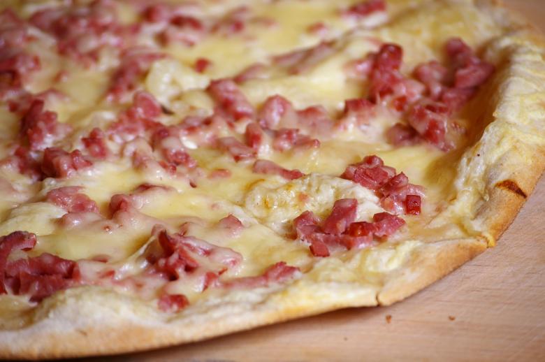 Free stock image of Alsacian pizza pie created by frhuynh