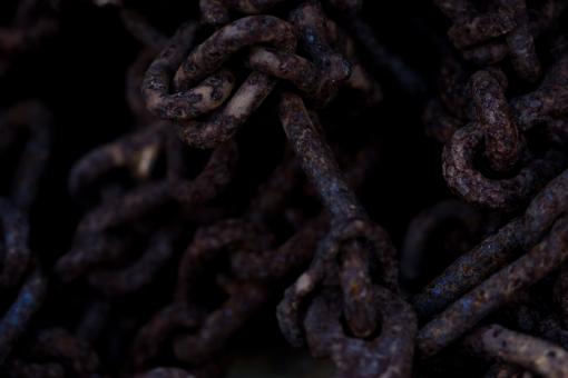 Free Stock Photo of Rusted steel chain