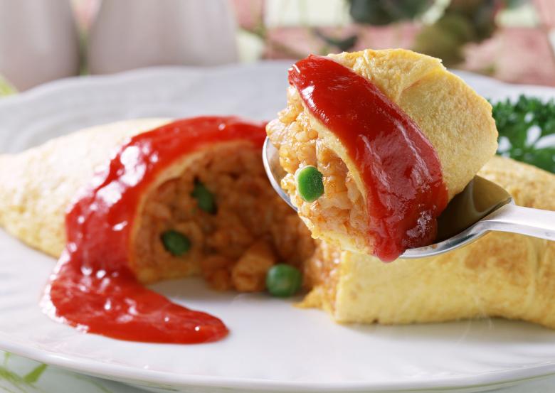 Free stock image of Omelette and Ketchup Dinner created by dihdih