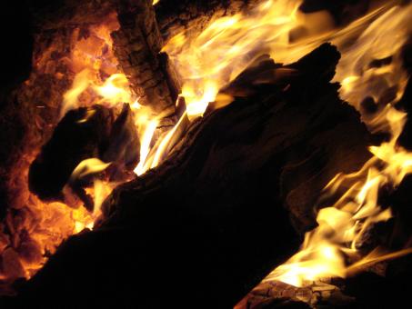 Flames from Burning Wood - Free Stock Photo
