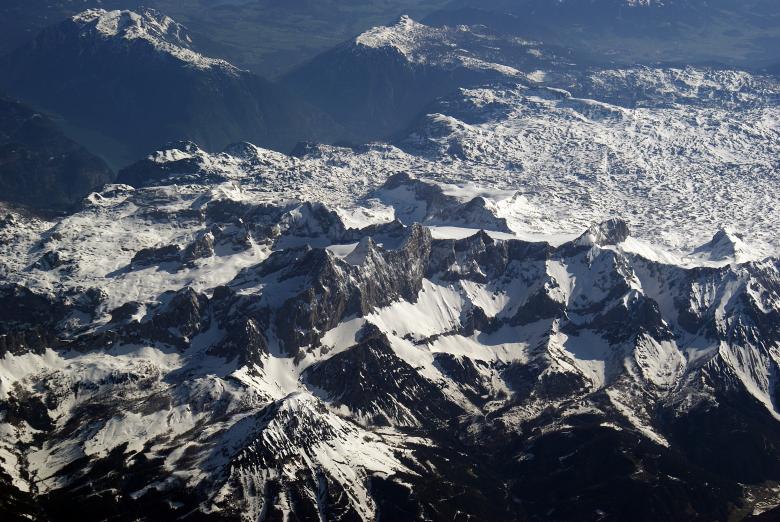 Free stock image of Snowy Alps from Above created by Hristo Hristov