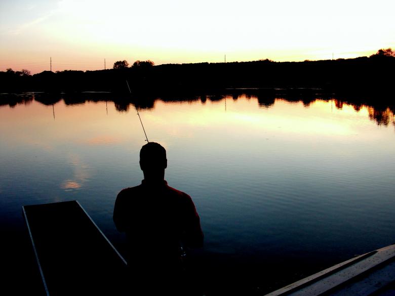 Free stock image of Fisherman at Dusk created by Brian