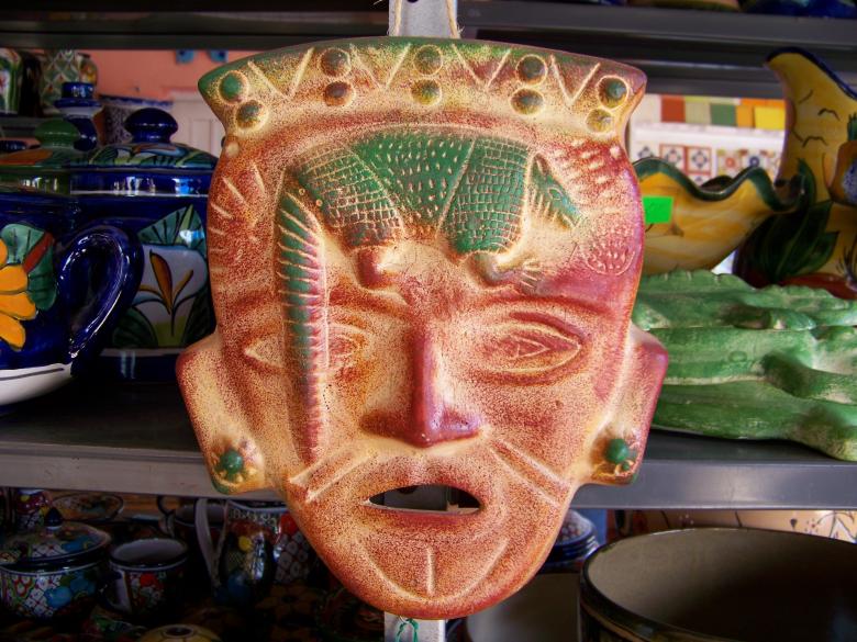 Free stock image of Mexican Tribal Wood Mask created by homero chapa