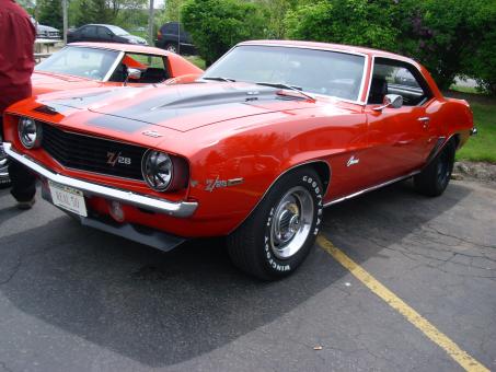 Car show - Red muscle car - Free Stock Photo