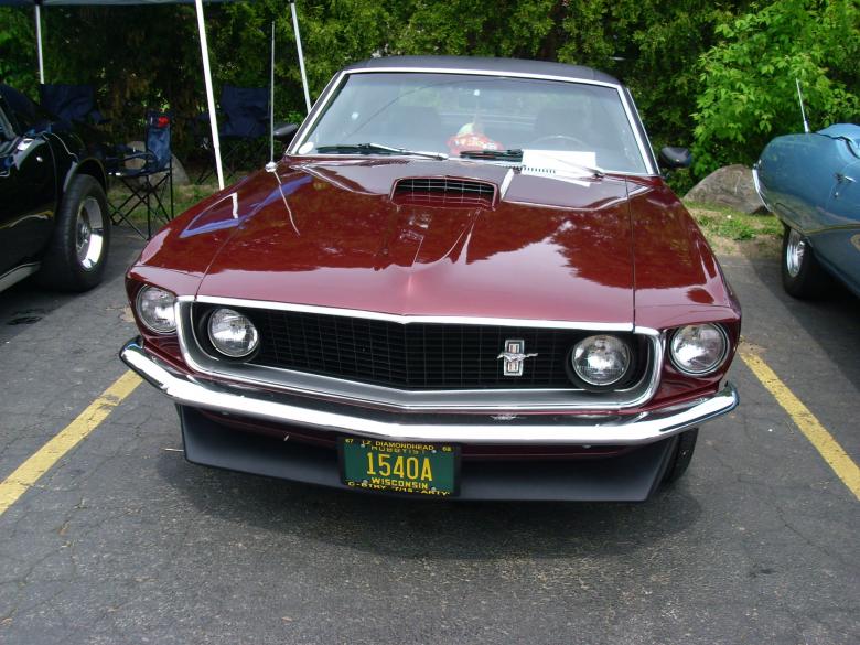 Free stock image of Burgundy Ford Mustang created by Amanda K Burczyk