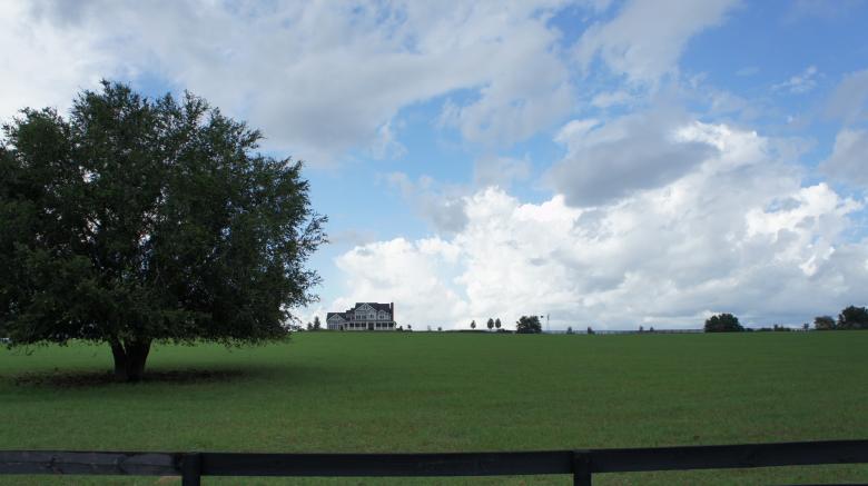 Free stock image of Farmhouse with clouds created by Thom Parkin