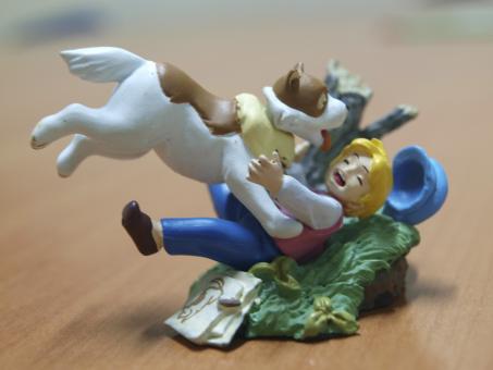 Boy and dog, macro toys - Free Stock Photo