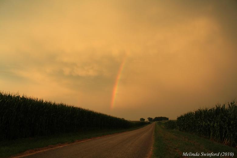 Free stock image of Rainbow &amp; Mammatus During Sunset created by Melinda Swinford