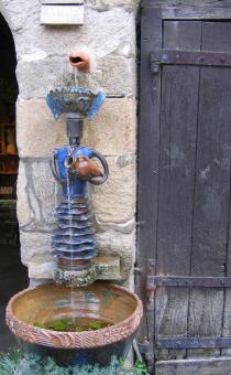 Blue fountain - Free Stock Photo