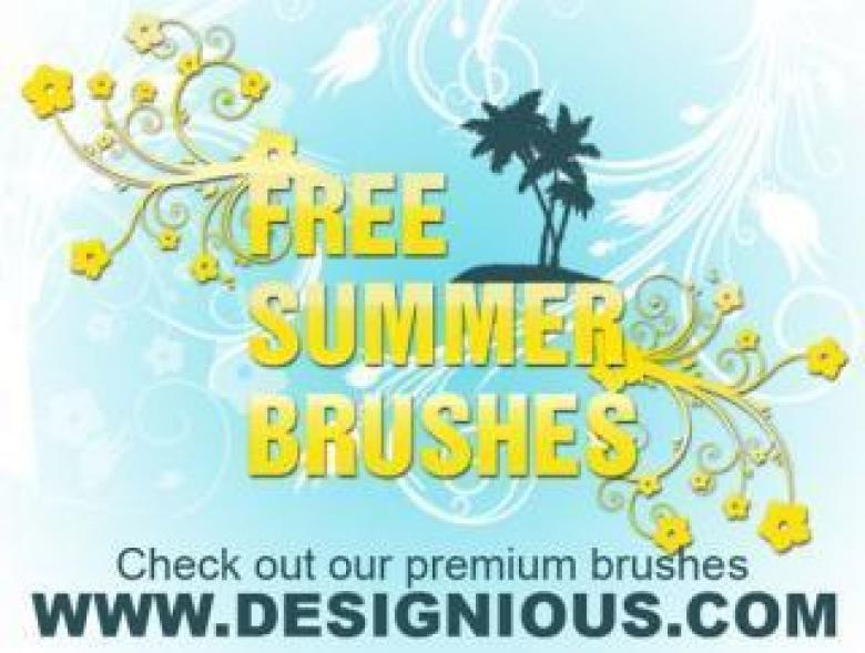 Free stock image of Summer Photoshop Brushes created by Designious