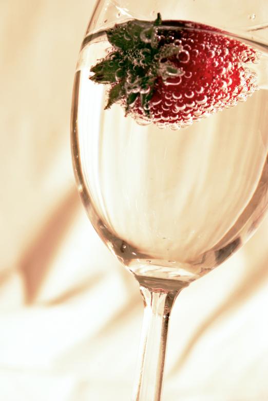 Free stock image of Strawberry in glass created by Peter Tompkins