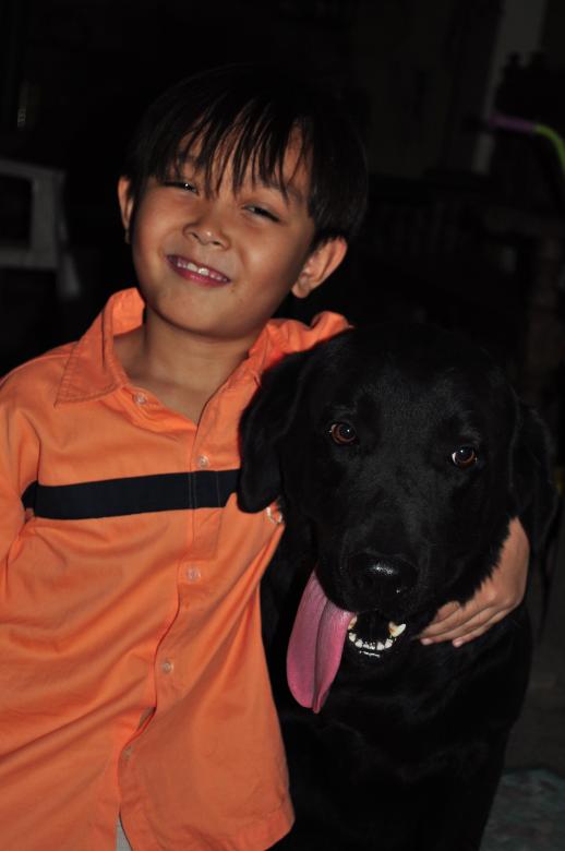 Free stock image of Boy and black Labrador created by Eduardo Cleofe