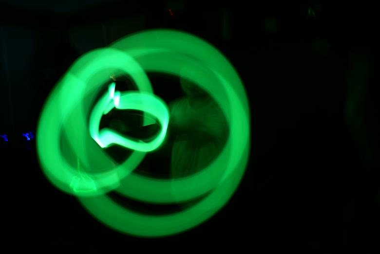 Free stock image of Green Glow stringing created by Trent Ellingsen