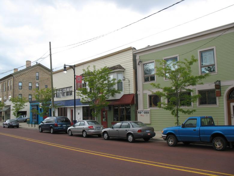 Free stock image of Brick Street Scene created by Nathan Bierma