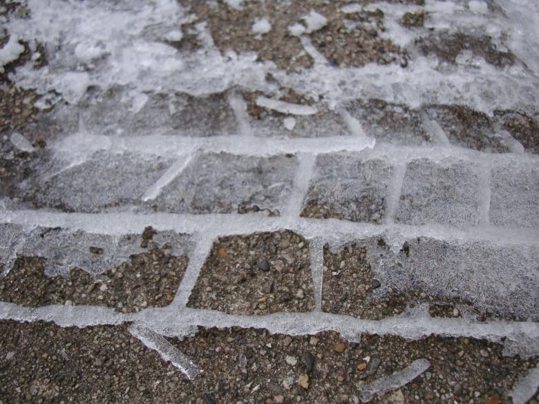 Free stock image of Frozen tire track created by Nathan Bierma