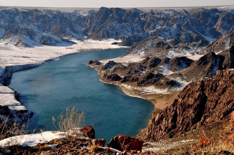 Free stock image of Blue river in the gorge created by Andrey Kriknin