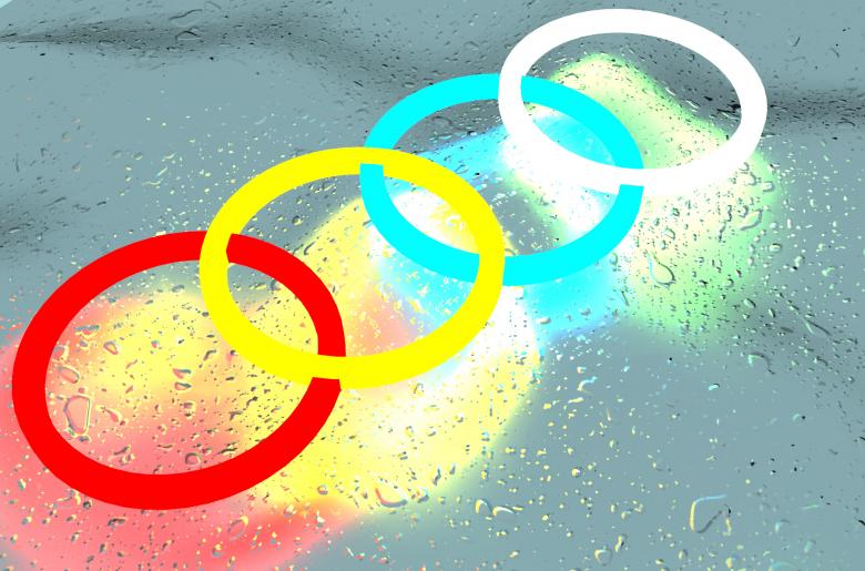 Free stock image of Colour rings on the wave created by Chumak Alexey
