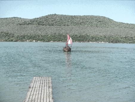 Viking boat moor to pier - Free Stock Photo