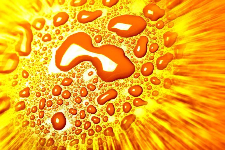 Free stock image of Water drops on yellow created by 2happy