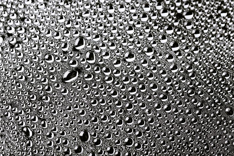 Free stock image of Water drops on gray background created by 2happy