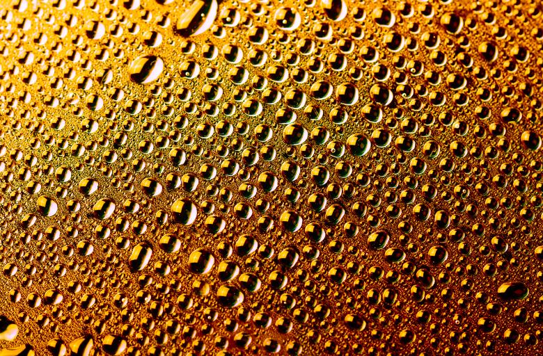 Free stock image of Water drops - Orange background created by 2happy