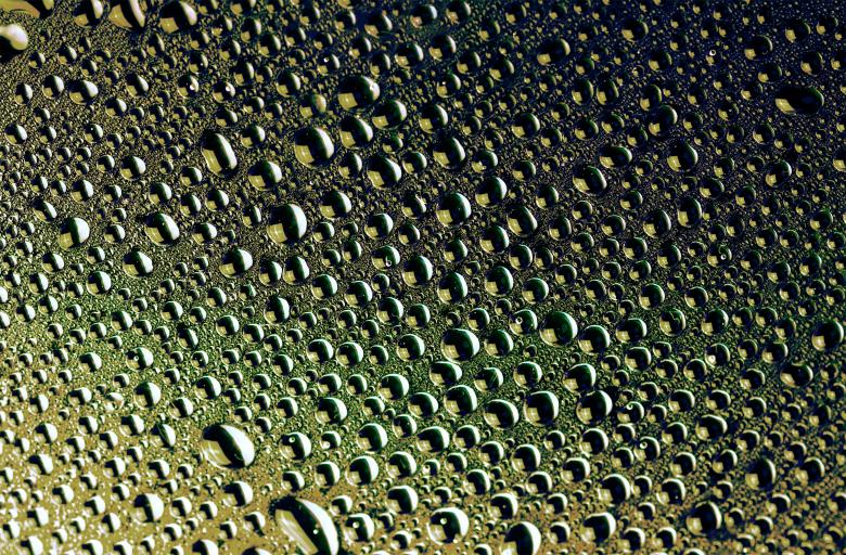 Free stock image of Dark green water drops background created by 2happy