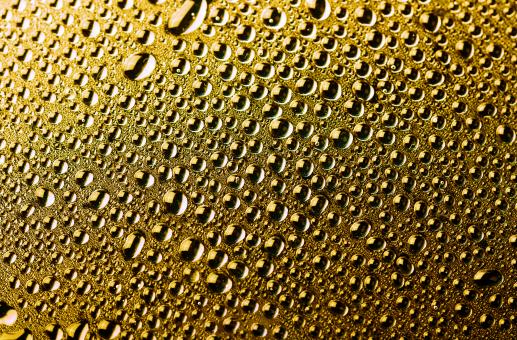 Free Stock Photo of Water droplets golden background