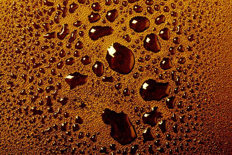Free stock image of Orange water drops macro background created by 2happy