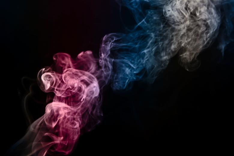 Free stock image of Pink and Blue Smoke on Black created by 2happy