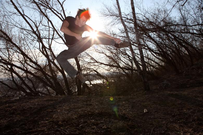 Free stock image of Man jumping created by 2happy