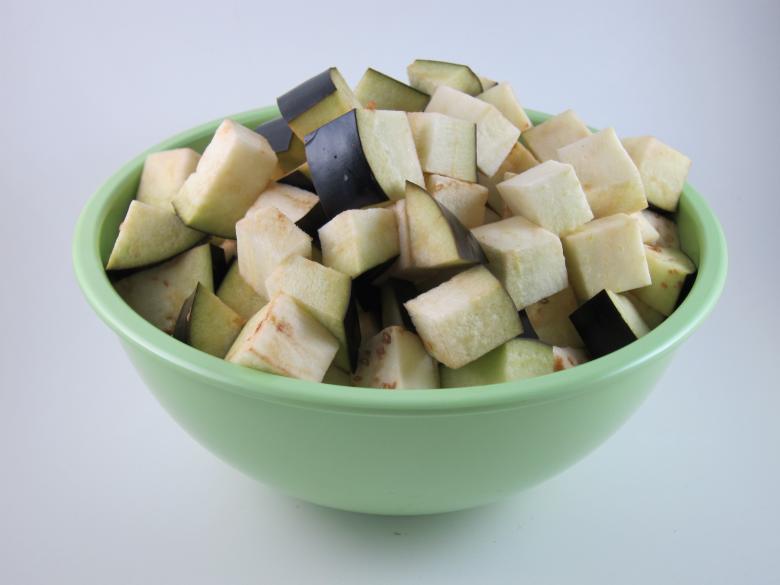 Free stock image of Cubed Eggplant created by Brian