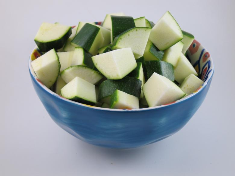 Free stock image of Cubed Zucchini created by Brian