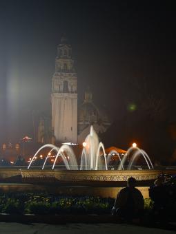 Fountain at night