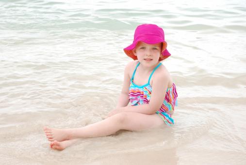 Free Stock Photo of Young girl at the beach