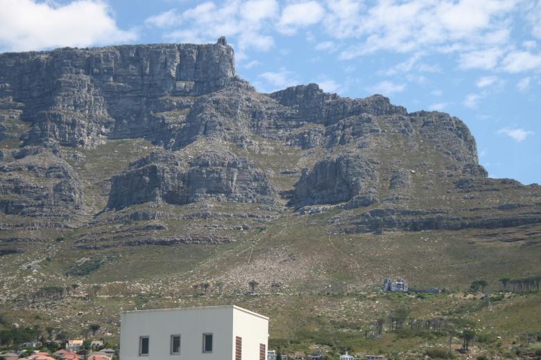 Free stock image of Table Mountain with cable station created by Tony McGregor