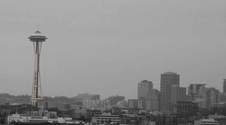 Free stock image of Space Needle in haze created by Chris Adzima