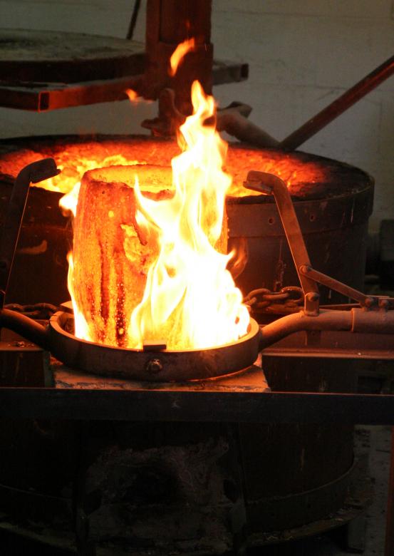 Free stock image of Crucible on fire created by Chris Adzima
