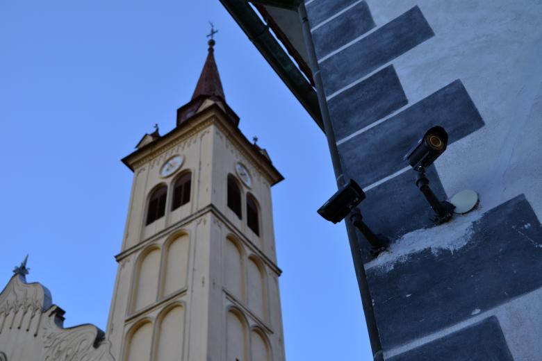 Free stock image of Church with a surveillance camera created by Tilen Hrovatic
