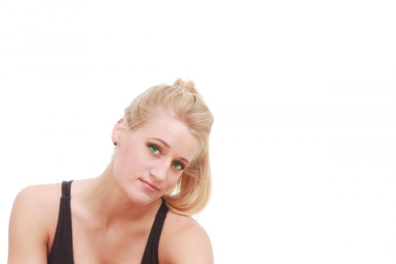Free stock image of Woman on white created by Val Lawless