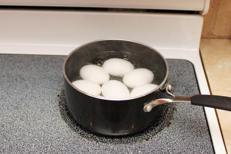 Free stock image of Eggs on a stove created by Val Lawless