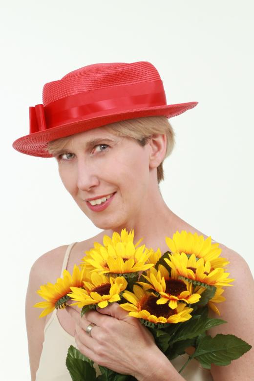 Free stock image of Woman with flowers created by Val Lawless