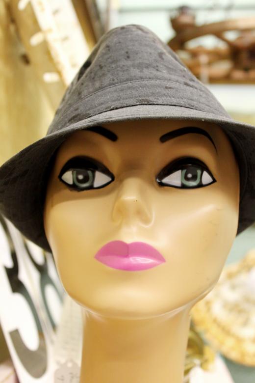 Free stock image of Gray hat on doll created by Val Lawless
